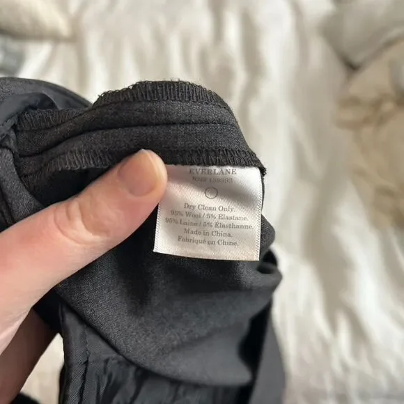 Everlane Women's The Slim Wool Trouser - Charcoal Gray